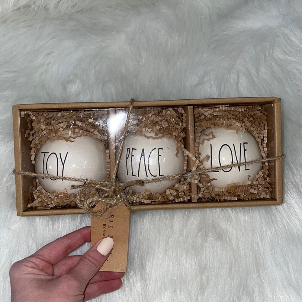 NIB Rae Dunn 3 ornament set